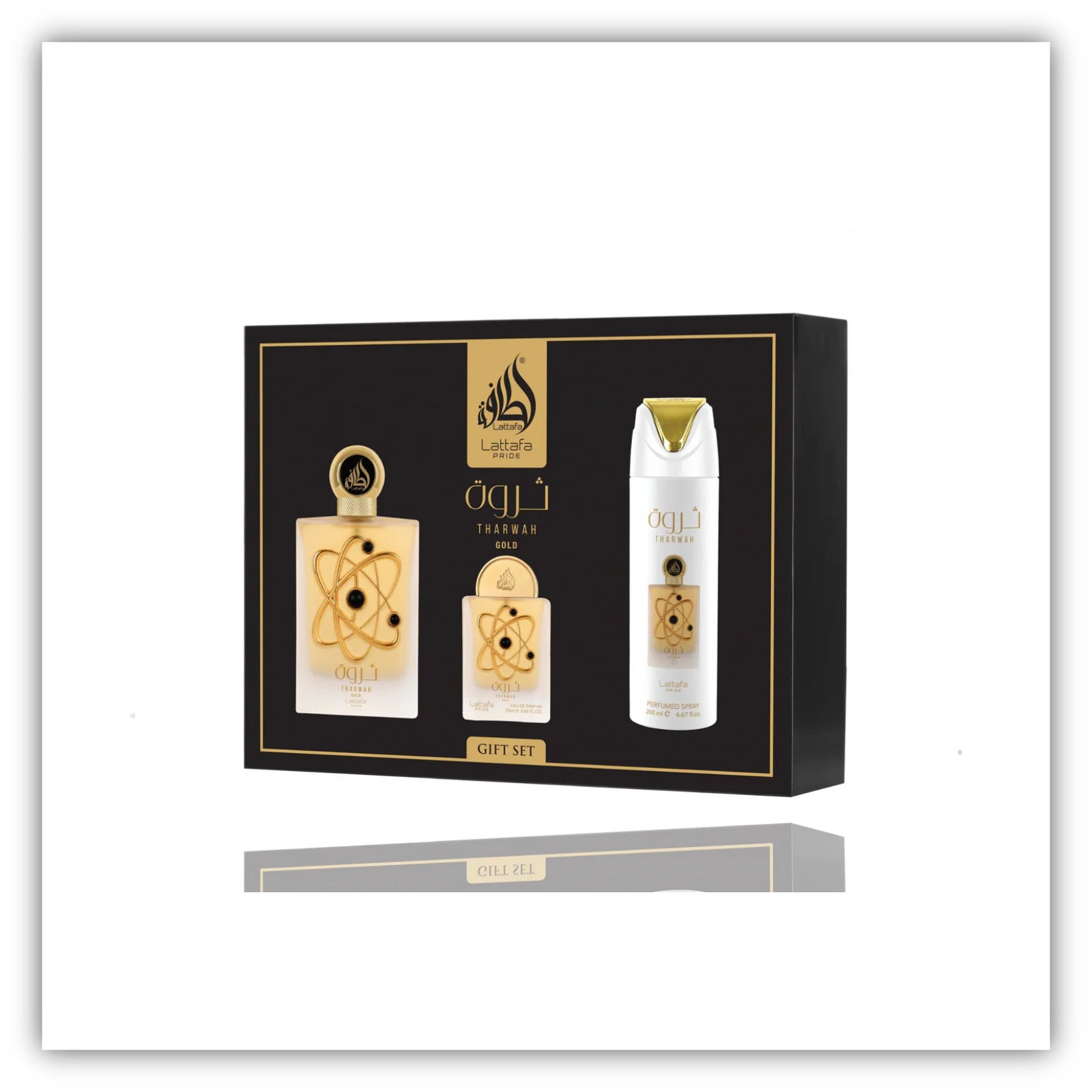 Tharwah gold Lataffa giftset